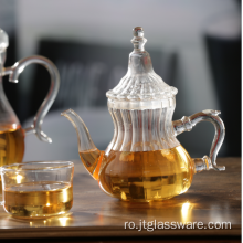Ceainic din sticlă turcească pyrex borosilicat de 600 ml